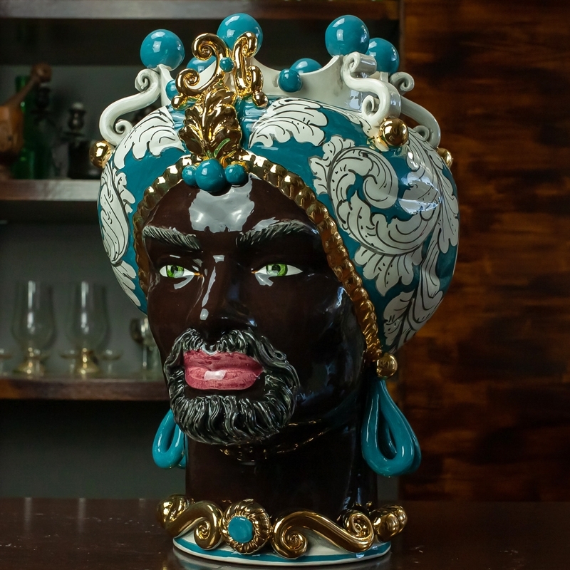 Teste di Moro in ceramica siciliana Caltagirone Donna Uomo Luxury Ottanio cm 40
#arredogiardino #arredoesterno #gardendecor, #outdoordesign #gardendesign #gardeninspiration #outdoorliving #giardino #gardenlife #fioriere