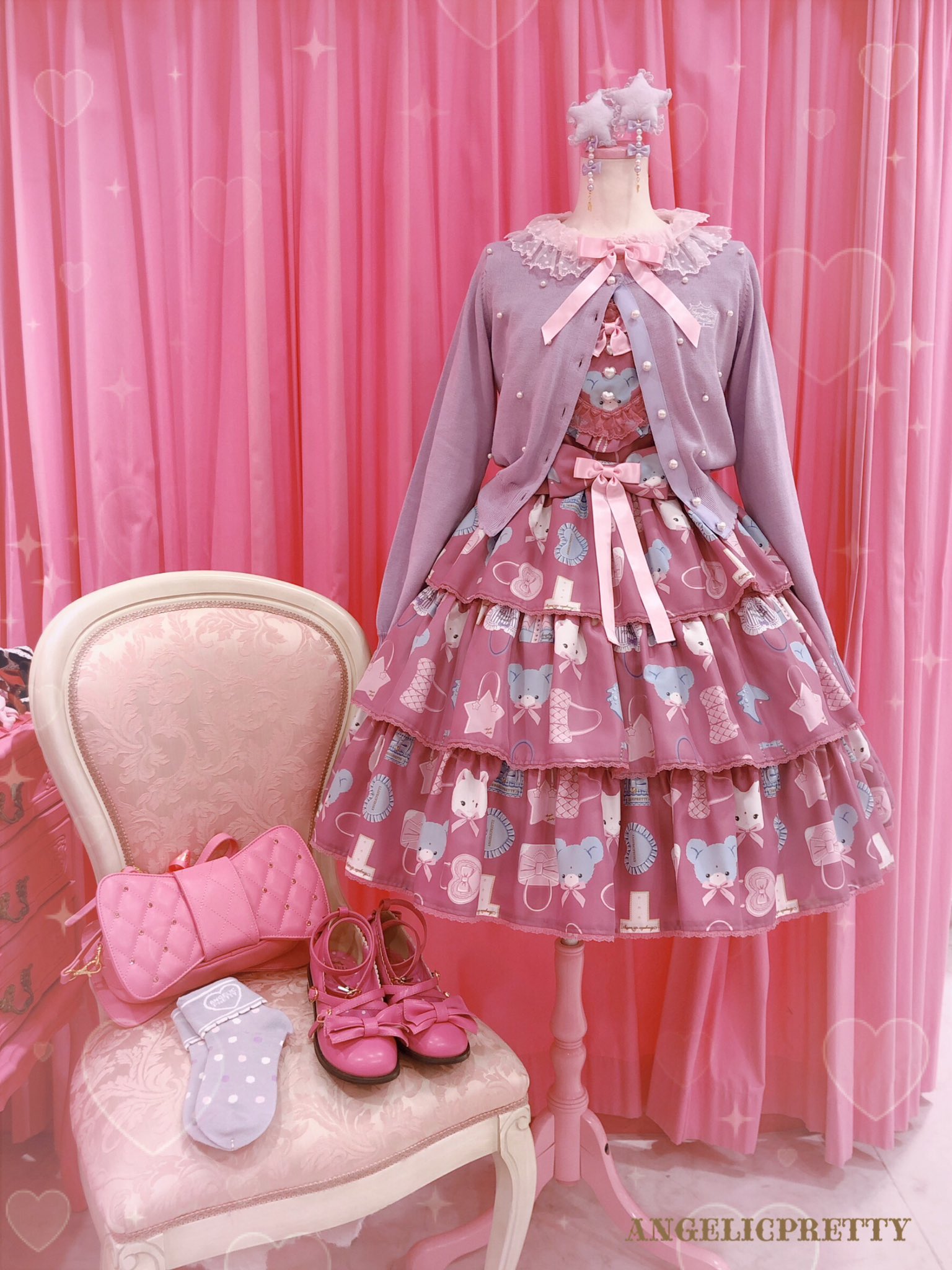 Angelic Pretty sweetフリルジャンパースカート ピンク Angelic Pretty Sweetフリルジャンパースカートピンク