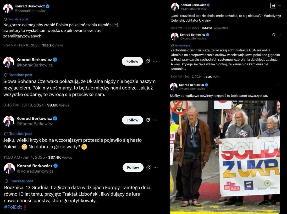 Nocny Pingwin (@nocny_pingwin) on Twitter photo Nazywanie rosyjskiej inwazji awanturą, a Zełeńskiego dyktatorem. Krytyka antyrosyjskich protestów i działań obronnych Ukrainy. Do tego poparcie Polexitu. To nie są słowa mało znanego polityka z końca listy. To wiceprezes partii Mentzena i członek rady liderów Konfederacji. Nazywanie rosyjskiej inwazji awanturą, a Zełeńskiego dyktatorem. Krytyka antyrosyjskich protestów i działań obronnych Ukrainy. Do tego poparcie Polexitu. To nie są słowa mało znanego polityka z końca listy. To wiceprezes partii Mentzena i członek rady liderów Konfederacji.