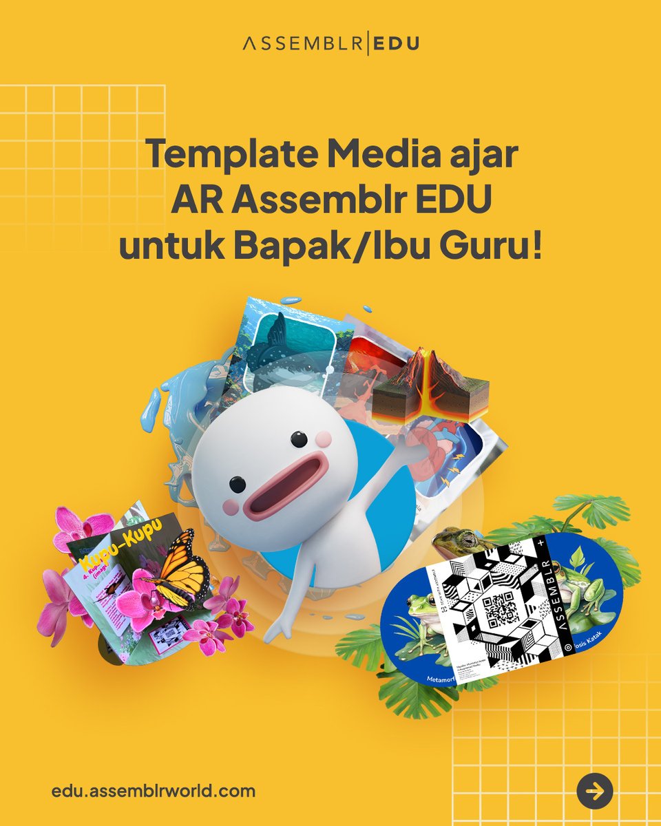 assemblrworld's tweet image. Kumpulan Link Template Media Ajar AR Siap Pakai!

Banyak sekali pertanyaan tentang cara untuk membuat bahan ajar AR dengan Assemblr EDU. Sini, BLR kasih template untuk dimodifikasi sesuai keinginan! 

🧵Thread Inspiratif untuk guru!

#AssemblrEDU #BelajarSeru #3D #AR #BahanAjar