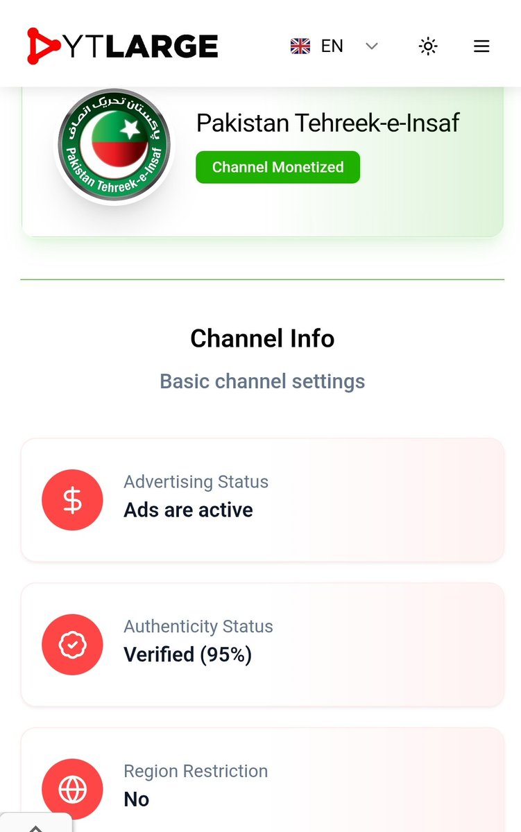 🚨  Azaad Fact Check has identified misinformation being spread by a PTI-affiliated social media handle, which claimed that none of Pakistan Tehreek-e-Insaf’s accounts are monetized or earning advertising revenue. However, third-party monetization detection tools provide evidence