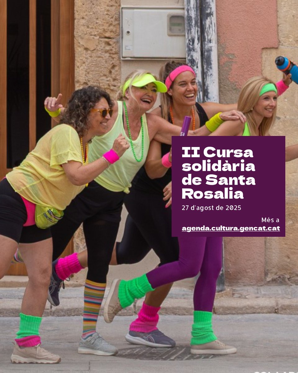 AgendaCultura's tweet photo. 🏃‍♀️💙 La Cursa solidària de Santa Rosalia torna a Torredembarra aquest dimecres, 27 d’agost!

💫 Veïns i veïnes, poblacions properes i entitats estan convidades a afegir-se a un acte que combina esport, festa i solidaritat. 

👉 Encara no t'hi has inscrit?
https://t.co/LHzjofjEsz https://t.co/lgTFZPWFRW