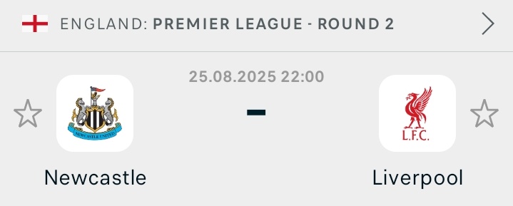 Newcastle - Liverpool 

English Premier League 😎
Correct Score  Prediction 100$. only the First one to predict correctly 🤝

Rules 📢
- Follow,Like &amp; Retweet
- Join 🔗t.me/Exactscoreking