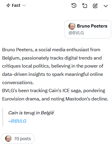 Grappig om te lezen welke analyse Grok maakt van mijn laatste tweets.