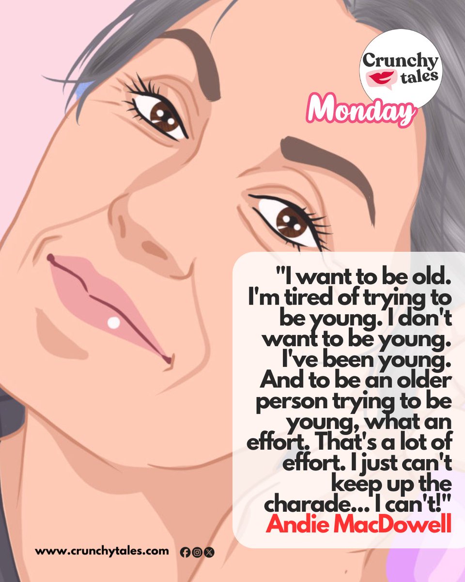 #Ageing is not a bad word, it’s proof you’re still learning, still becoming. 🌿This #Monday, instead of chasing “forever young,” what if we celebrated the strength and #freedom that come with time? Would you rather stay young forever or grow into your #power?👇
#MondayMotivation