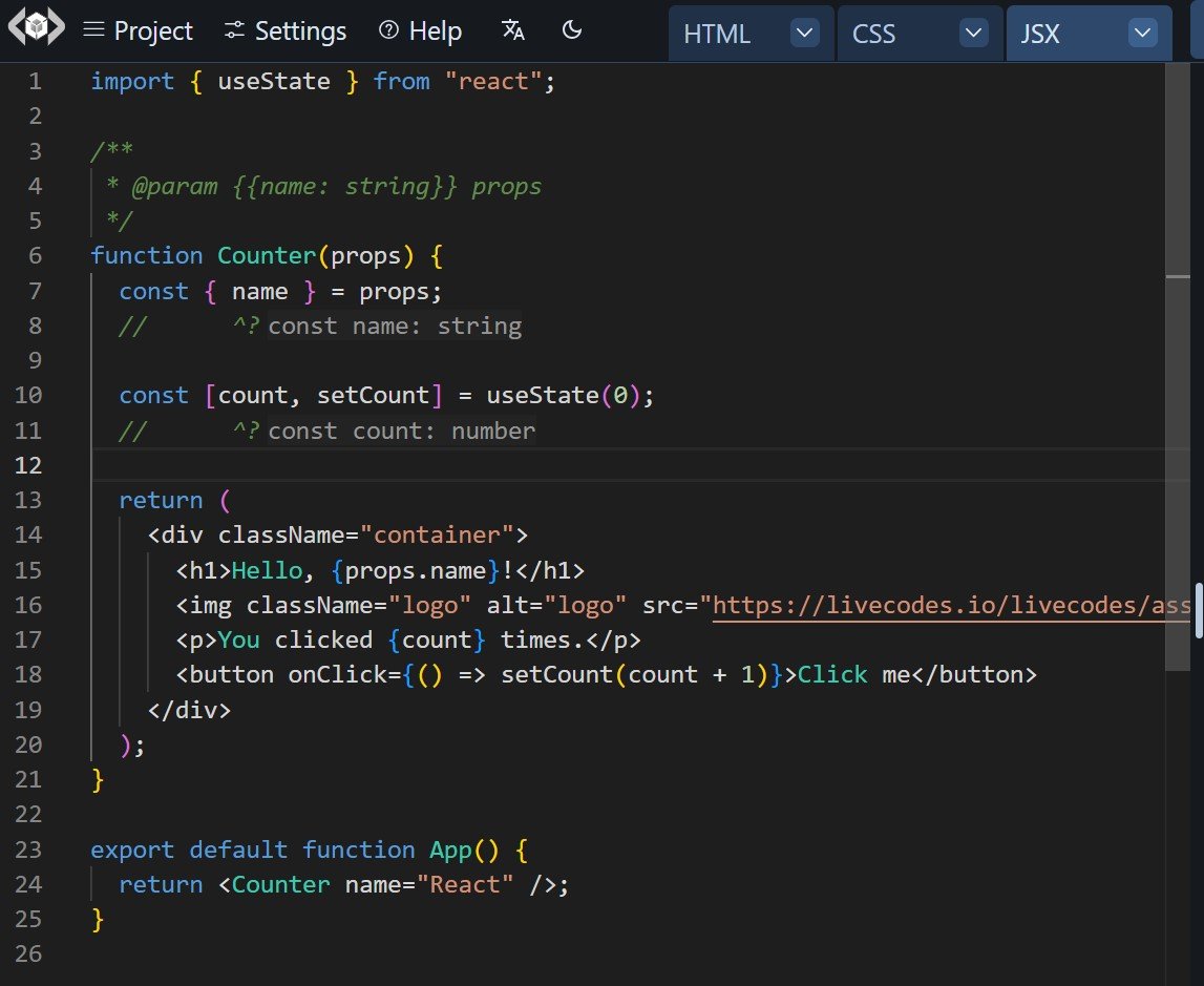 livecodes_io's tweet image. 🚀 #LiveCodes_can compile TypeScript instantly! Full #TypeScript support with type checking in the editor and modern JS features, no setup required.
🔍 View compiled code, TwoSlash comments support for type inspection, automatic type loading for npm modules and more!
#LiveCodes
