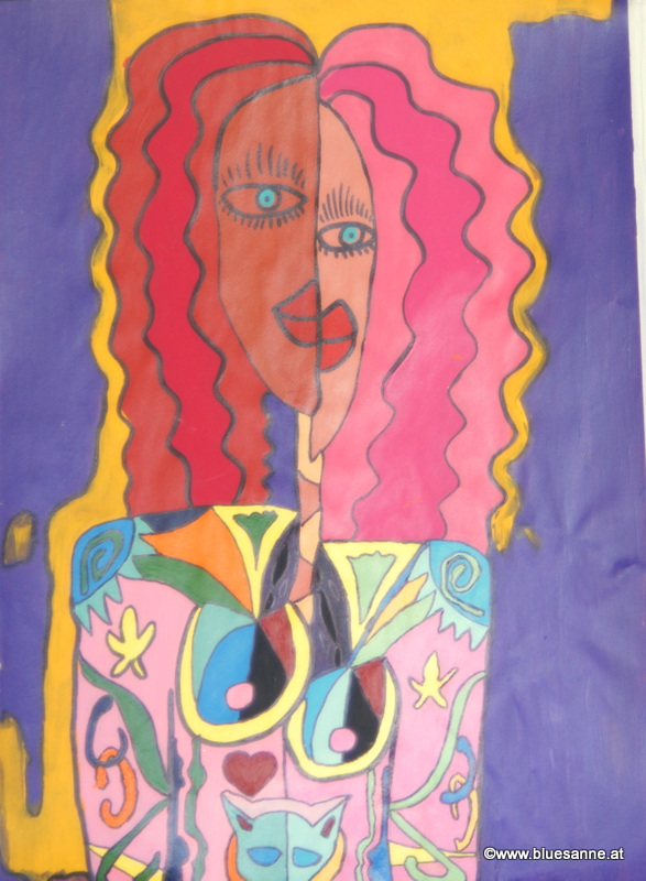 Bluesanne's tweet photo. CurlyGirl 21.11.2012 42 x 29,5 cm Acryl + Marker auf Papier - only the original painting is for sale (NO NFT !) #Bluesanne #original #unikat #curlygirl #acryl #marker #papier #bunt #colorful #kunst #art #abstrakt https://t.co/4HCUOrhf4A