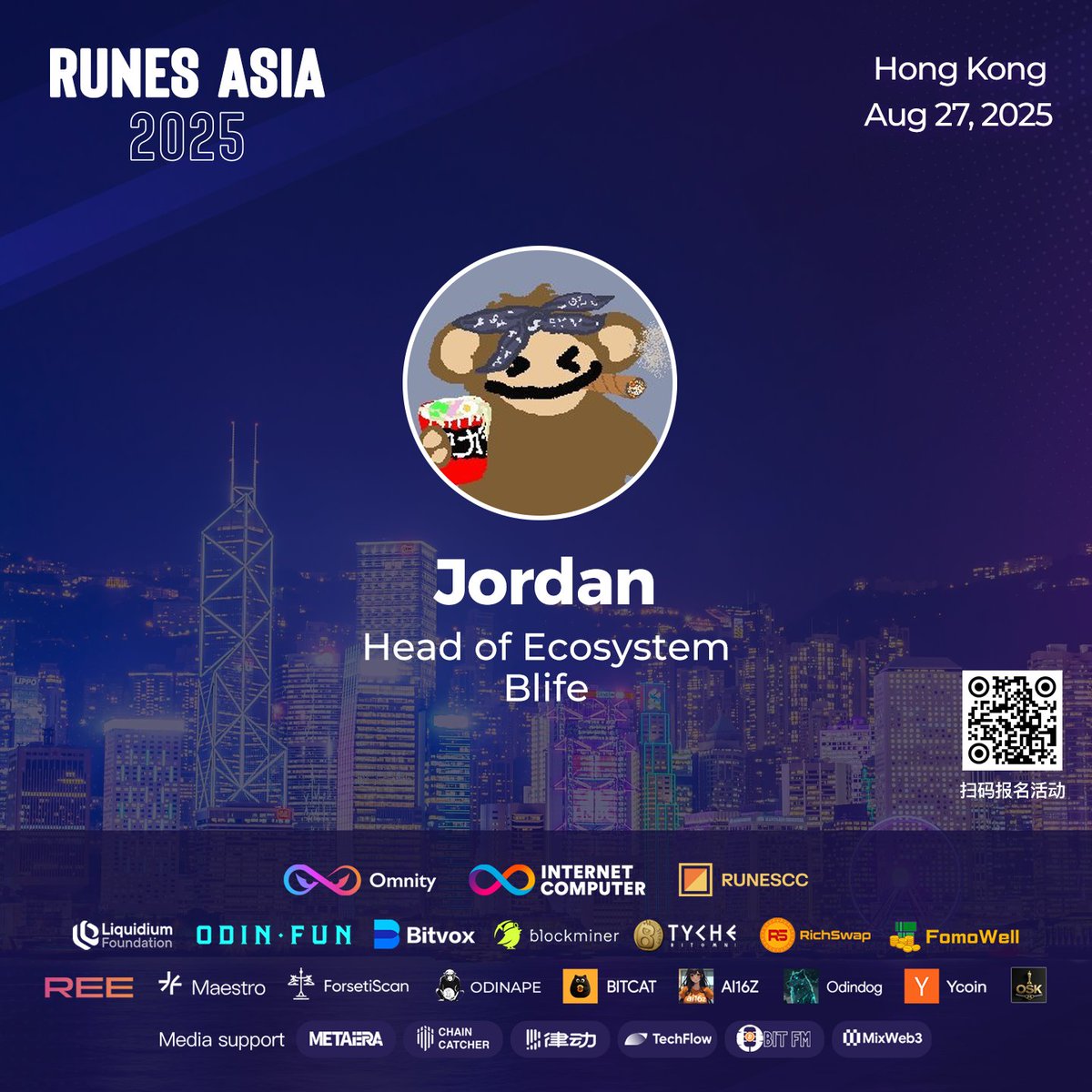 OmnityNetwork's tweet image. 🌟 Speaker Spotlight: @Lulu_or_jo at #RunesAsia2025!

Introducing Jordan, the Head of Ecosystem at @BLIFEProtocol. He is the ultimate ecosystem weaver, dedicated to cultivating a vibrant and collaborative community of builders by connecting people and projects to help everyone…