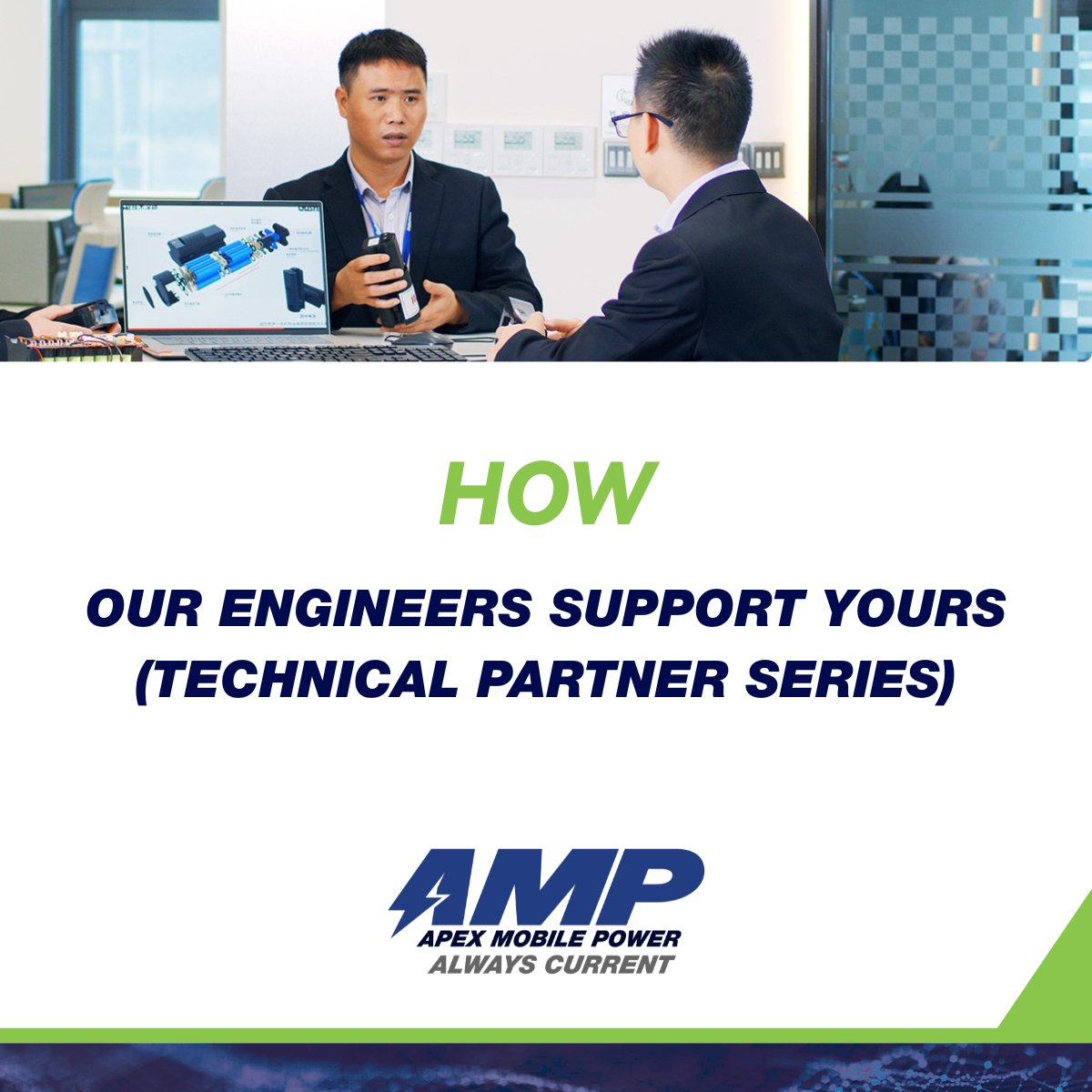 Not just a supplier. A partner.

Apex Mobile Power designs, integrates, and supports custom power systems built for the long run.
Always Current.

#ApexMobilePower #TechnicalPartner #BatteryEngineering #CustomPower #AlwaysCurrent