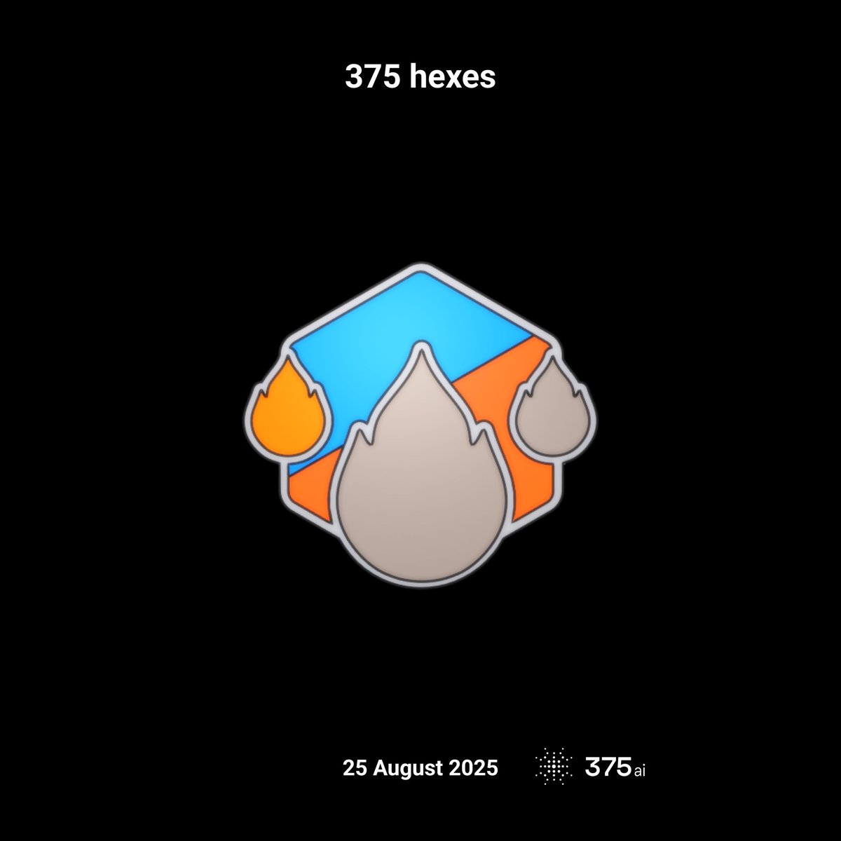 Dungris's tweet image. I’ve just covered 375 hexes on #375go! #discovergo