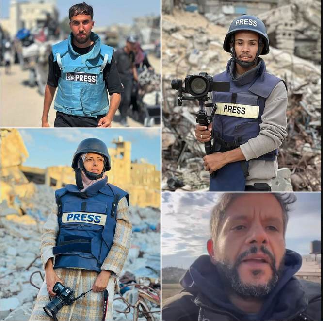 #Gaza 
Reuters. Hossam al-Masri 
Al Jazeera. Mohammad Salama Freelancer. Maryam Abu Daqqa (AP) 
NBC, Muath Abu Taha