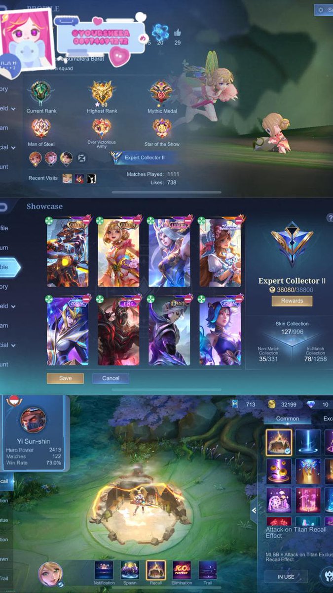 ▬▭ loading . . ♡
꣖ sweet heap listings! ꣓ #jastipakun 
 ❥ 𝐒pek: YSS CC
Angela CC
WR CANTIK 
 ❥ SAFE ALLKOS NOMINUS
FREE CE, bekas akun pribadi
 ❥ 𝐏rice : 350.OOO
 ❥ wa.me/628974691212
#zonauang #zonabu #wtsakunml #wtbakunml #akunmage