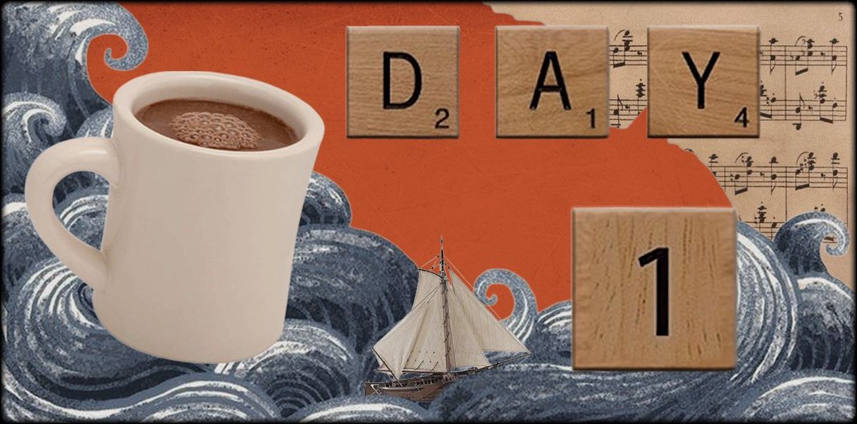 DAY 1 everybody! The first two prompts of this year's CC are: "Seafaring" and "Songfic" ! ⛵️🎶

Tag us via @ and/or use the Hashtag #CocoaCollabs so we and everyone else can see and interact with your wonderful creations!