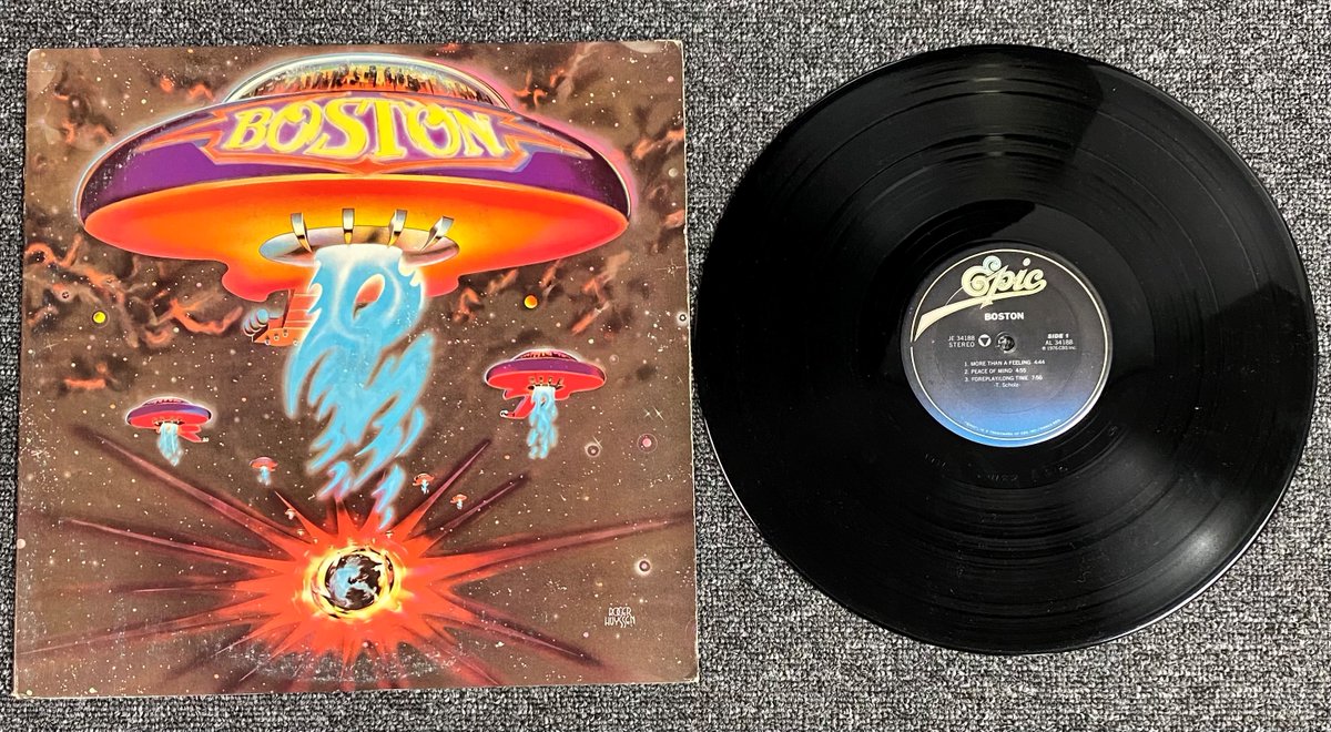 Today in 1976 #Boston released their debut album. For a while it held the title of bestselling debut album. What debut albums do you love? - <a href="/JoeRockTX/">Joe Rock OnThe Eagle</a> #Rock #ClassicRock #BostonBand #Vinyl #RockOnRock #TodayinRock #EagleSanAntonio