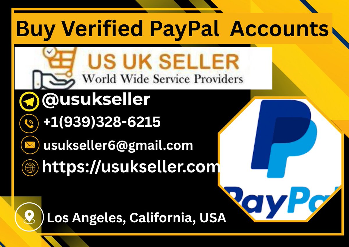 Buy Verified PayPal Accounts #Buy_Verified_PayPal_Accounts
usukseller.com/product/buy-ve…
24 Hours Reply/Contact ✅➤Telegram:@usukseller 📷➤Whatsapp: +1(939)328-6215 #Funny, #Meme, #LOL,#NewsUpdate, #CurrentEvents, #HotTopic #BreakingNews, #Trending, #Viral, #WatchThis,#PayPal_Account