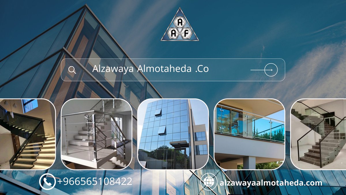 نحن في الزوايا المتحدة نفخر بريادتنا في مجال تصميم وصناعة وتنفيذ الواجهات الزجاجية، الأبراج، والهاندريل (ستانلس – زجاج – حديد).👌👌

بخبرة طويلة وفريق متخصص، نلتزم بتقديم حلول مبتكرة تجمع بين القوة والجمال، لنحقق أعلى معايير الجودة ونصنع مشاريع تعكس الفخامة والحداثة.💪💥