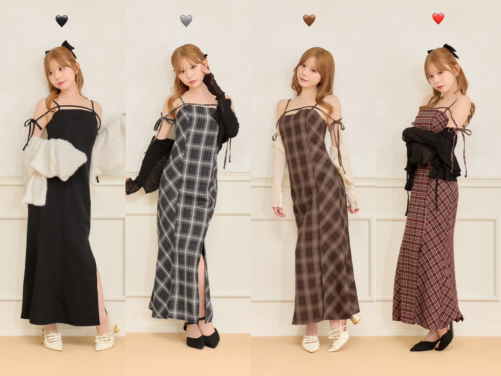 Apres jour 袖フレアマーメイドワンピース XL ブラック系その他 袖