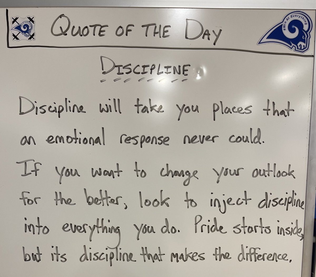 If you want to change your entire trajectory you must first look to inject discipline into everything you do. Rah rah is great, but consistent discipline puts you in places that motivation just can’t. Emphasize &amp; exercise discipline. It makes all the difference.
