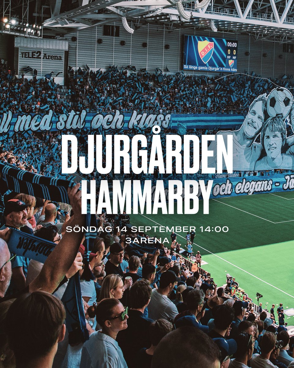 Årets sista derby i Allsvenskan 🔥

Förlängd medlemsförtur till derbyt mot Hammarby – säkra din plats nu och fyll 3Arena med blåränder!

🔗 dif.se/nyheter/2025/f…