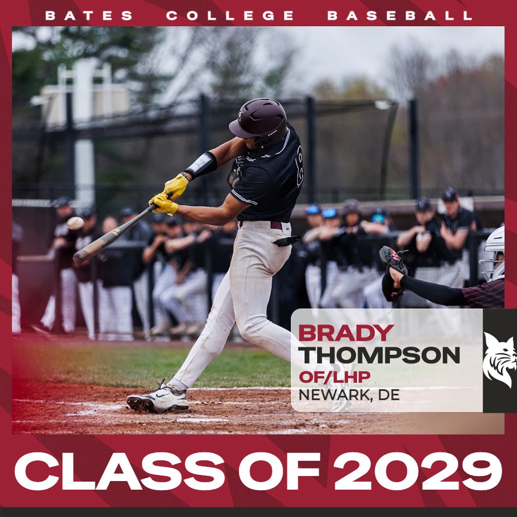 Bates Baseball (@batesbaseball) on Twitter photo Next for the incoming class of 2029 from Newark, DE (Caravel Academy) is <a href="/BradyThompson0/">brady thompson</a> ! A true 2-way threat for the Bobcats! Welcome to the Lew! Next for the incoming class of 2029 from Newark, DE (Caravel Academy) is <a href="/BradyThompson0/">brady thompson</a> ! A true 2-way threat for the Bobcats! Welcome to the Lew!