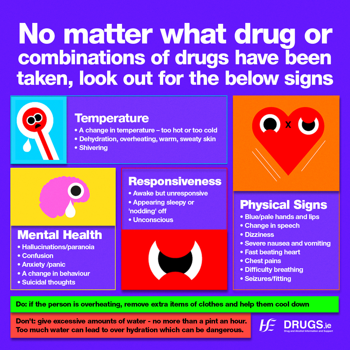 UniOfGalwaySU's tweet image. Heading to Electric Picnic this weekend? If you choose to use drugs, start low, go slow.

Be aware of the warning signs to look out for. 

You can also get free drug testing kits at the SU Office

More info drugs.ie 

#StartLowGoSlow #DoChomhaltas #ElectricPicnic