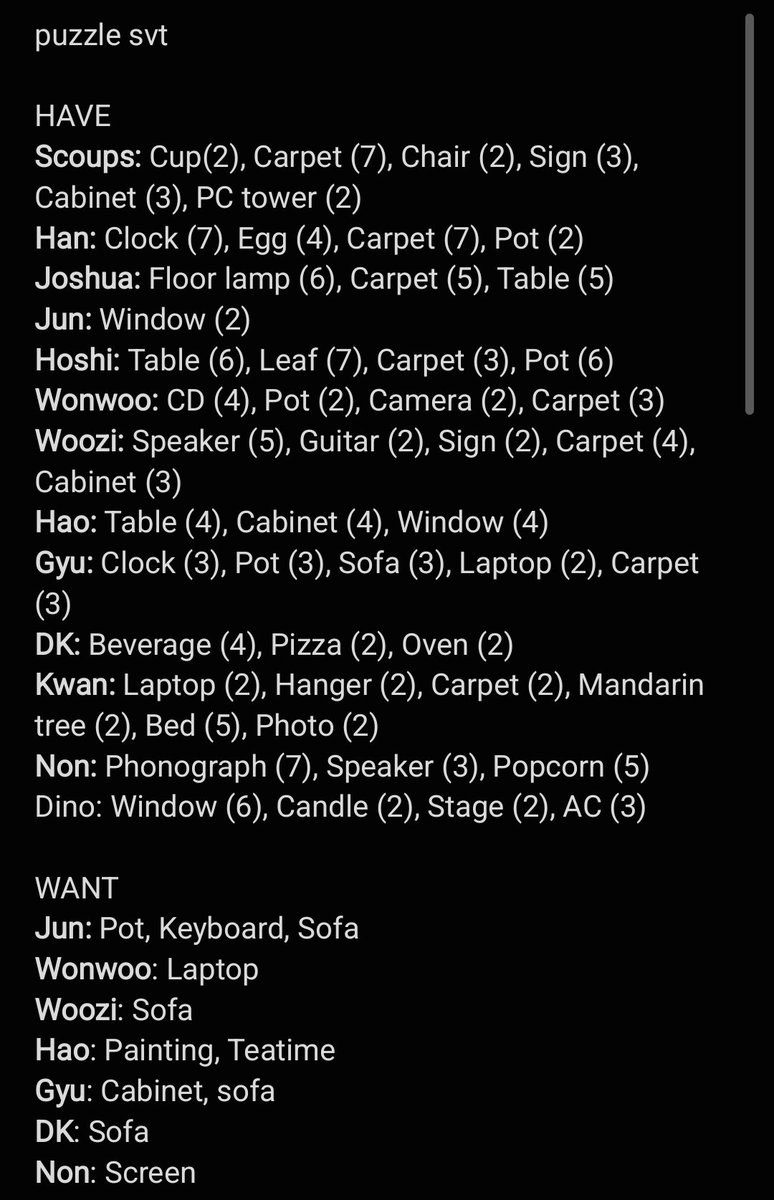 cherryccino's tweet photo. wtt want to trade
Puzzle Seventeen

Have and want listed
id: cherrycino

limit hari ini masih 2 lagi https://t.co/XokWJixUSR