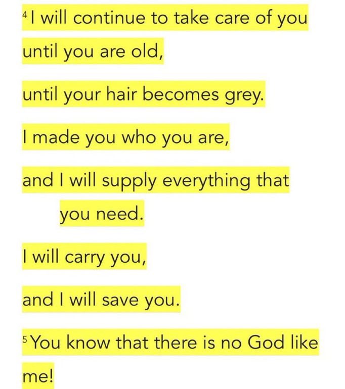 Isaiah 46:4-5