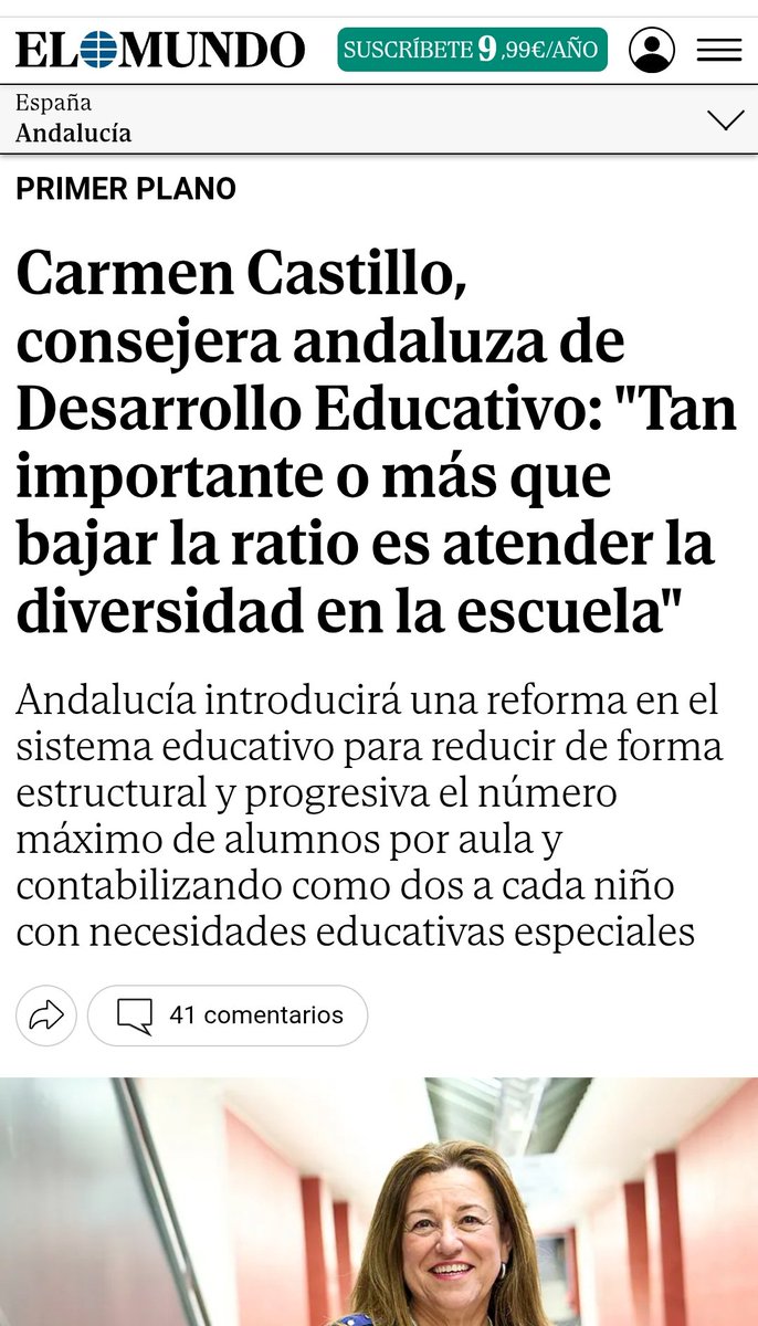 Muy buenos titulares señora consejera, pero después la realidad es muy diferente.
Eliminación de lineas (2400 clases eliminadas desde que ustedes gobiernan), ratios elevadas en las grandes ciudades y una deficiente atención a la diversidad.
Mucho titular, poca realidad