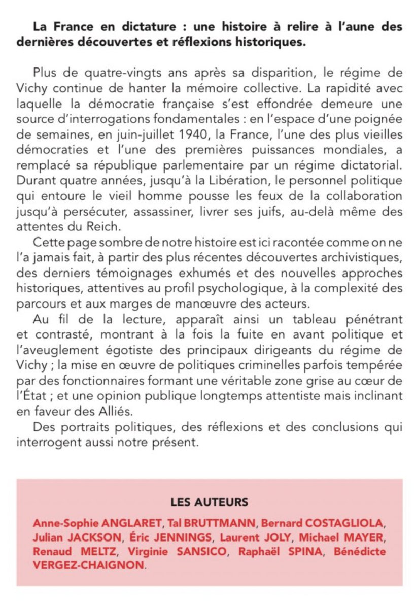 Laurent Joly (dir.) - Vichy

Histoire d’une dictature, 1940-1944 

À paraître en octobre chez Tallandier