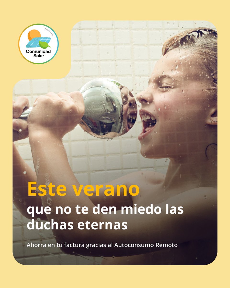 Comunidad Solar (@comunidadsolar_) on Twitter photo Gracias al #AutoconsumoRemoto, nuestros comuneros disfrutan de duchas eternas, aire acondicionado sin remordimientos y todo... ⚡AHORRANDO EN SU FACTURA DE LA LUZ DESDE EL PRIMER MES⚡
📲 Calcula tu presupuesto 👉🏼  bit.ly/4mKpAa0 Gracias al #AutoconsumoRemoto, nuestros comuneros disfrutan de duchas eternas, aire acondicionado sin remordimientos y todo... ⚡AHORRANDO EN SU FACTURA DE LA LUZ DESDE EL PRIMER MES⚡
📲 Calcula tu presupuesto 👉🏼  bit.ly/4mKpAa0
