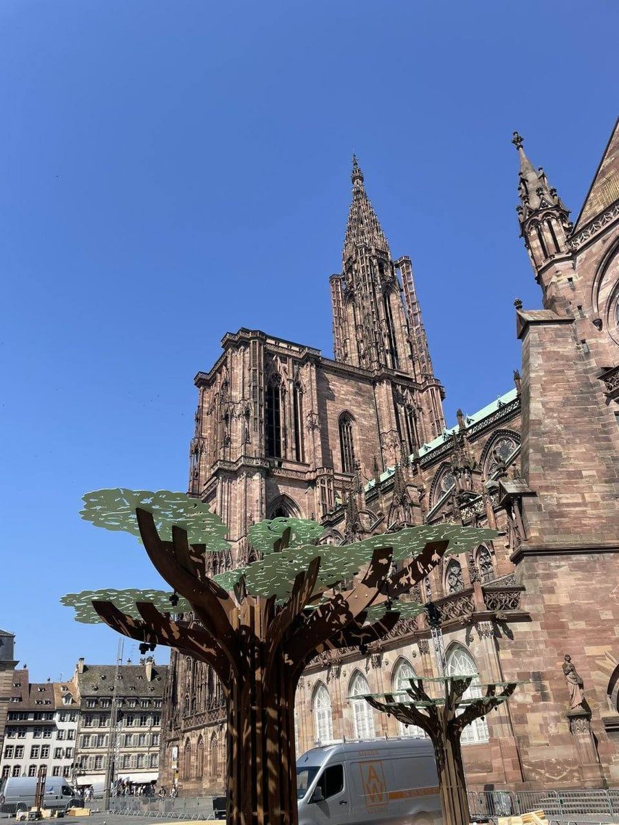 🌳🤔Quand une équipe municipale constituée d'élus urbains déconnectés installe à prix d'or de faux arbres en plastique et métal devant la cathédrale de Strasbourg, ce serait donc "l'écologie en action"?!? 

Mais de qui <a href="/marinetondelier/">Marine Tondelier</a> se moque t-elle?