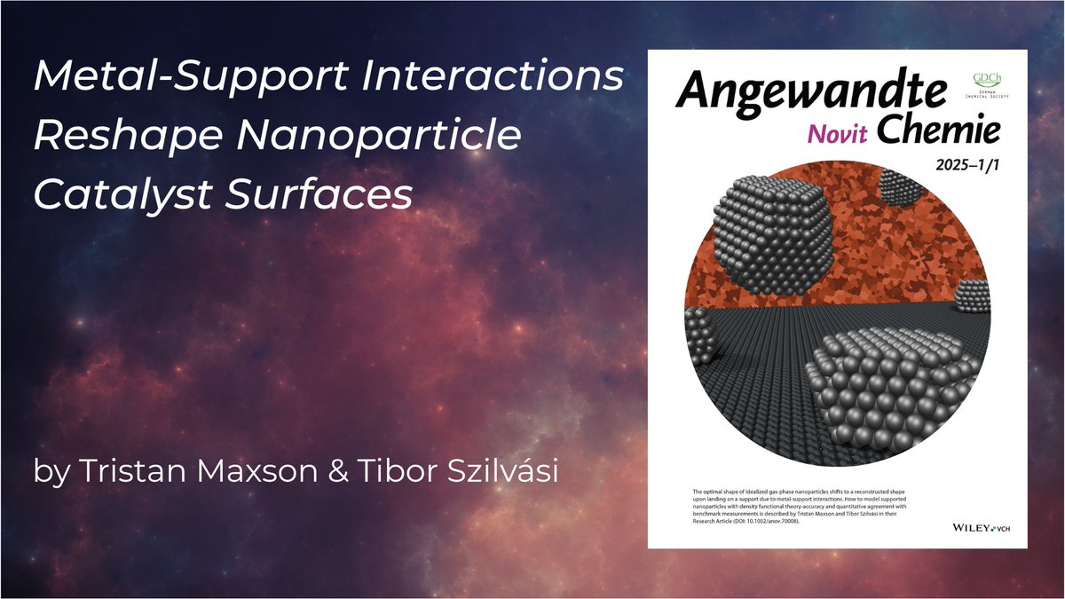 Angewandte Chemie (@angew_chem) on Twitter photo Published in #AngewandteChemieNovit: Global optimization via machine learning interatomic potentials enables identifying more realistic and stable of supported nanoparticles. By Tibor Szilvási & co-workers (<a href="/SzilvasiGroup/">Tibor Szilvási</a>). Read it here: doi.org/10.1002/anov.7… Published in #AngewandteChemieNovit: Global optimization via machine learning interatomic potentials enables identifying more realistic and stable of supported nanoparticles. By Tibor Szilvási & co-workers (<a href="/SzilvasiGroup/">Tibor Szilvási</a>). Read it here: doi.org/10.1002/anov.7…