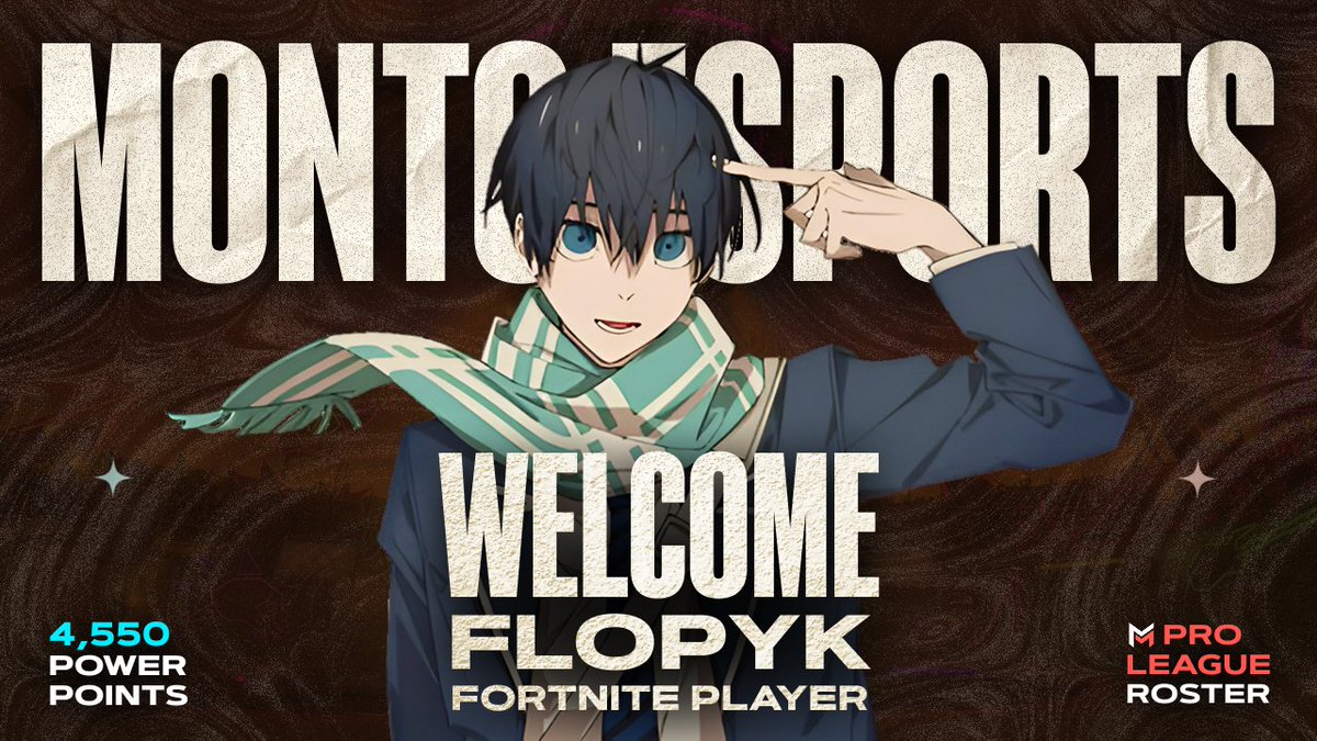 ⚡️Welcome <a href="/flopykfn/">flopyk</a>

Flopyk joins our Pro League roster!

#MontoEsports