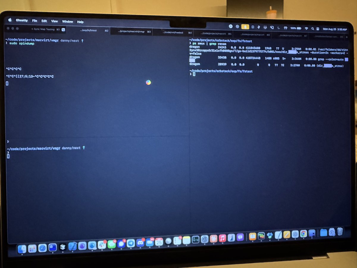 i asked claude code to write a directory renaming stress test and it did such a good job it deadlocked macOS