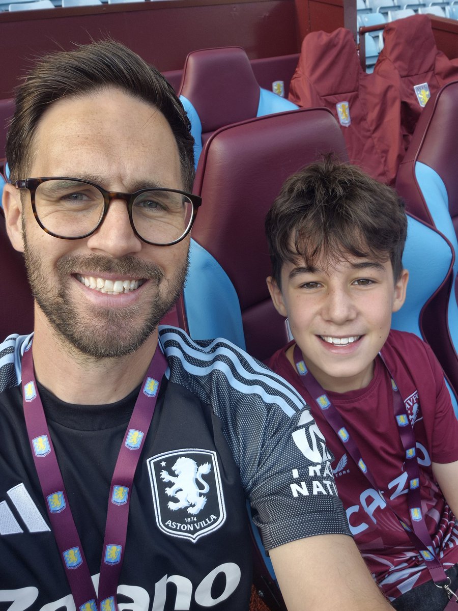 Villa Park with the boy yesterday! 
Made a beeline for one man's seat <a href="/jmcginn7/">John McGinn</a> 💙💜

<a href="/AVFCOfficial/">Aston Villa</a> #UTV