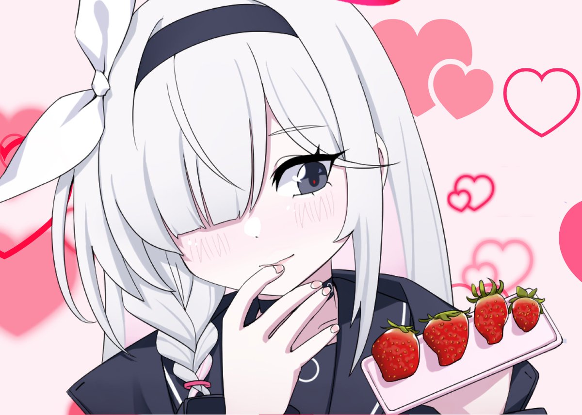 #ブルーアーカイブ 
#ブルアカ 
#BlueArchive 
#블루아카이브
딸기딸기 🍓🍓🍓🍓
프라나는 처음 그려보네요