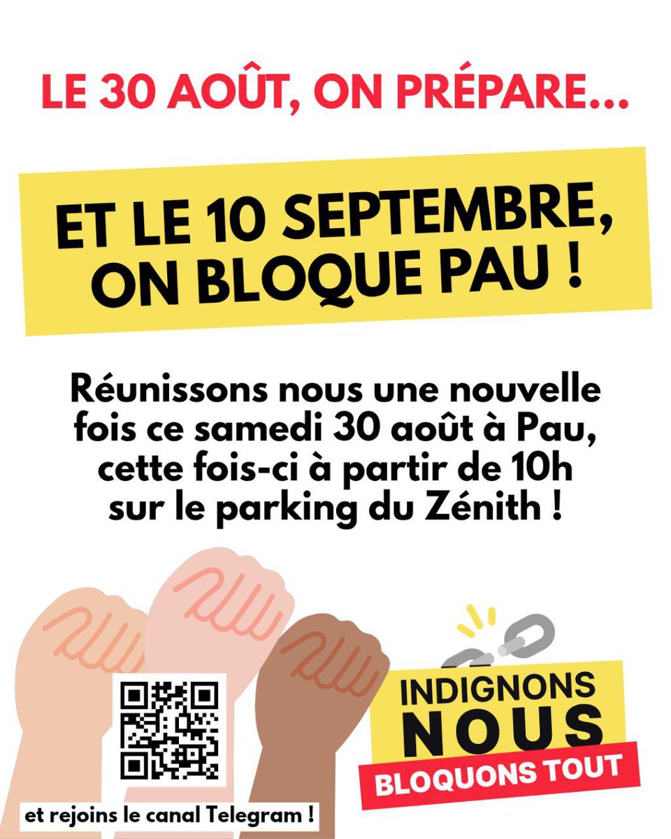 Bloquons tout à #Pau le #10septembre