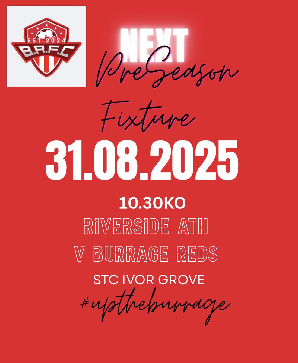 Our last pre-season game before the season kicks off on 7th September ⚽️
Also the first time we face a team from our league 👊