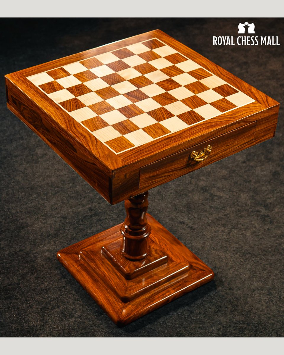 royalchessmall's tweet image. ♟ Elevate your game with the 20&quot; Monarch Series Chess Board Table — handcrafted in Golden Rosewood &amp;amp; Maple with storage drawers &amp;amp; 25” height. A true collector’s piece. ✨

🔥 Up to 25% OFF – Limited Time!

#RoyalChessMall #LuxuryChess #ChessTable #PremiumChess