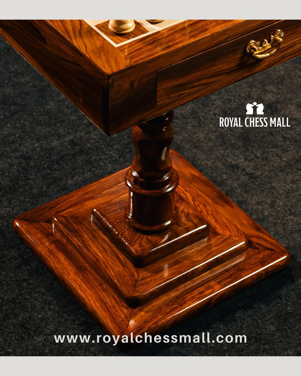 royalchessmall's tweet image. ♟ Elevate your game with the 20&quot; Monarch Series Chess Board Table — handcrafted in Golden Rosewood &amp;amp; Maple with storage drawers &amp;amp; 25” height. A true collector’s piece. ✨

🔥 Up to 25% OFF – Limited Time!

#RoyalChessMall #LuxuryChess #ChessTable #PremiumChess