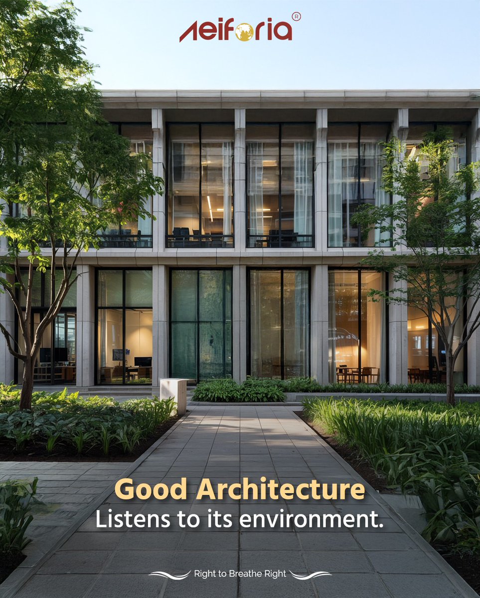 Aeiforia_Archit's tweet image. “Good architecture listens to its environment.”🌿☀️
.
#ArchitectureQuote #SustainableDesign #ModernArchitecture #DesignWithNature #GreenBuilding #CorporateSpaces