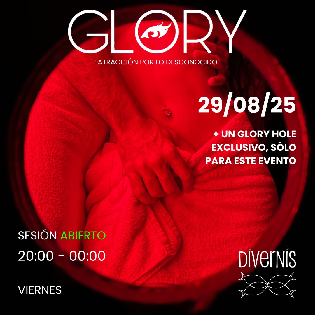 ¿Te atreves a jugar en el Glory Hole? 🔥
Fiesta Glory en Divernis Madrid 😈