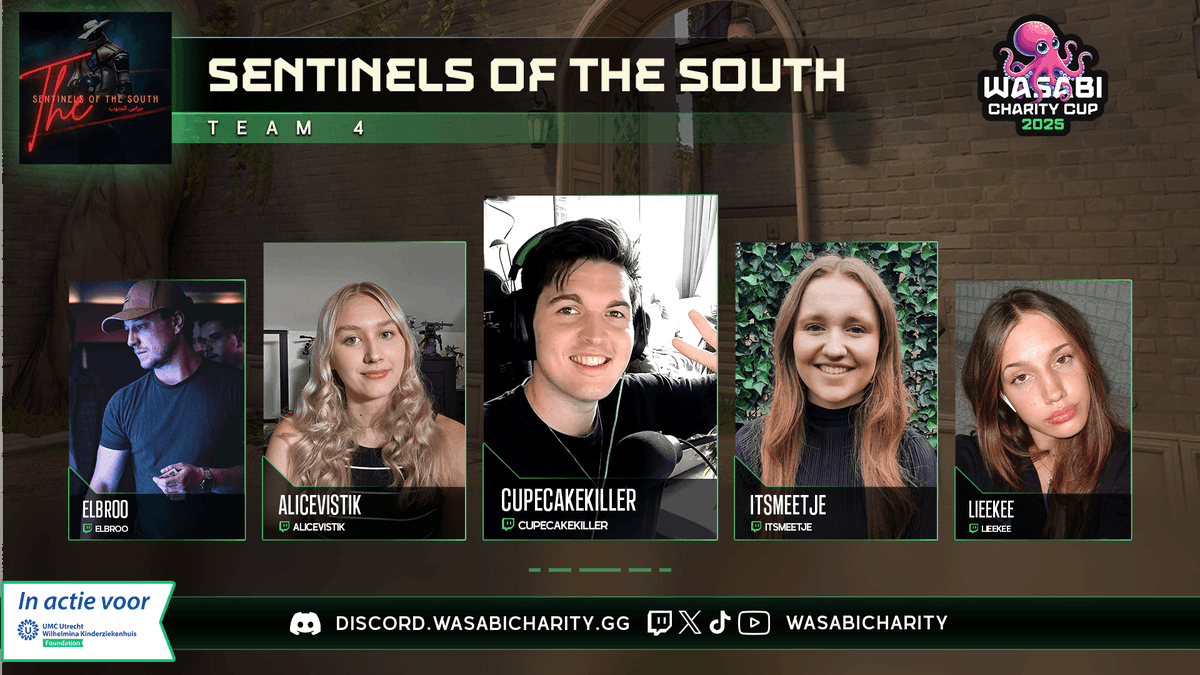 WasabiCharity's tweet photo. From the southern reaches of the (dutch) Wasabi Cup battlefield, the Sentinels of the South hold the line with unwavering wasabi-fueled discipline. If you think you can sneak past, think again — their watch is as sharp as the burn of fresh wasabi! 💚 #GamingForGood #VALORANT https://t.co/yCrCDjmwNm