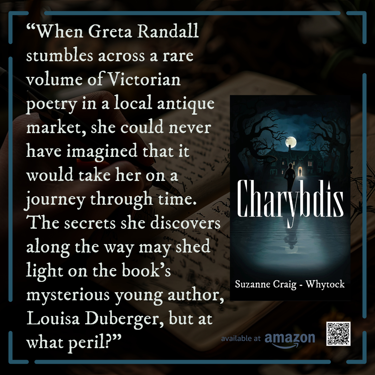 A mysterious book. A forgotten poet. A descent into obsession across centuries.
Dark, lyrical, and hauntingly unforgettable—Charybdis by Suzanne Craig-Whytock is gothic suspense at its finest.
📖 Available now. amazon.co.uk/dp/B0CW1MD9ZZ
#GothicFiction #LiteraryThriller