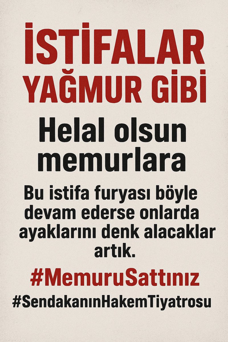 MEMURLARIN SESİ (@memurlarin_sesi) on Twitter photo 📢SONDAKİKA
1️⃣İDDİALARA GÖRE İSTİFALAR ARTINCA, ÖNÜNÜ ALAMAYAN MALUM SENDİKALAR, MEMURLARA BASKI YAPMAYA BAŞLAMIŞLAR
2️⃣YALAN DOLAN VAATLERDE VERİYORLARMIŞ.
😤DEFALARCA SATTIĞINIZ MEMURLAR İNANMIYOR SİZE.
<a href="/_aliyalcin_/">Ali YALÇIN</a> <a href="/OnderKahveci/">Önder Kahveci</a>
#MemuruSattınız
#SendikanınHakemTiyatrosu 📢SONDAKİKA
1️⃣İDDİALARA GÖRE İSTİFALAR ARTINCA, ÖNÜNÜ ALAMAYAN MALUM SENDİKALAR, MEMURLARA BASKI YAPMAYA BAŞLAMIŞLAR
2️⃣YALAN DOLAN VAATLERDE VERİYORLARMIŞ.
😤DEFALARCA SATTIĞINIZ MEMURLAR İNANMIYOR SİZE.
<a href="/_aliyalcin_/">Ali YALÇIN</a> <a href="/OnderKahveci/">Önder Kahveci</a>
#MemuruSattınız
#SendikanınHakemTiyatrosu