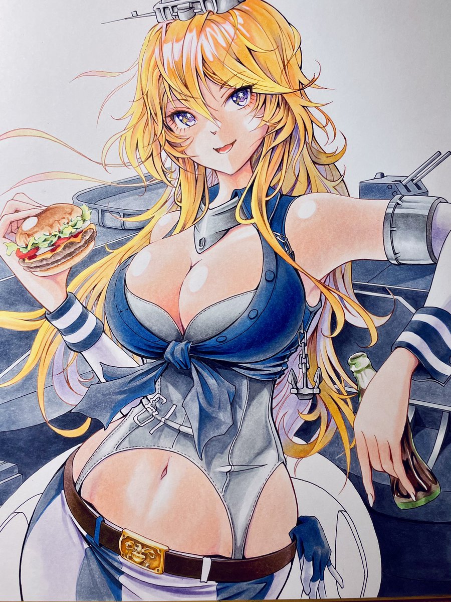 アイオワ(艦これ) 「」|おかめのイラスト