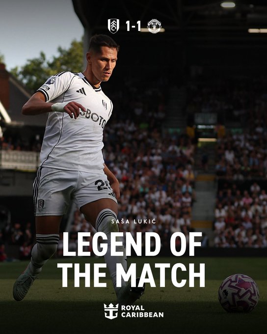Saša Lukić was voted Royal Caribbean Legend of the Match with 29% of the vote.