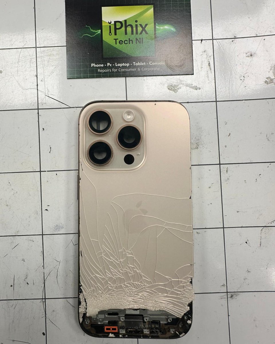 It looked like the end of the road for this iPhone 16 Pro… 💔

The screen was shattered, the back glass in pieces its owner thought it was beyond saving.

But a few hours later, it walked out of iPhix Tech NI looking brand new. ✨

👉Trust Belfast &amp; Lisburn’s repair specialists.