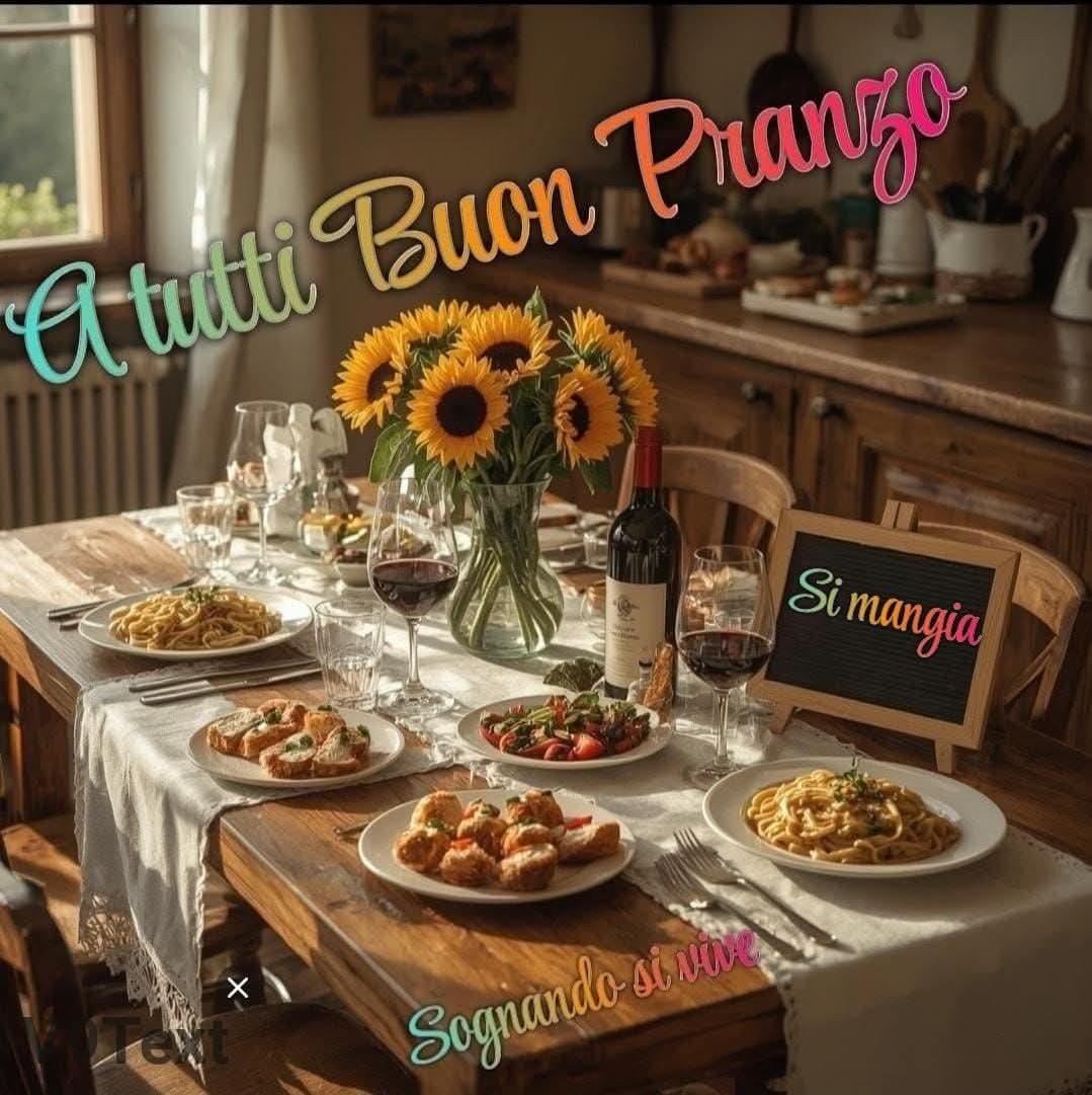 Buon pranzo a tutti 🥂🍜🥰