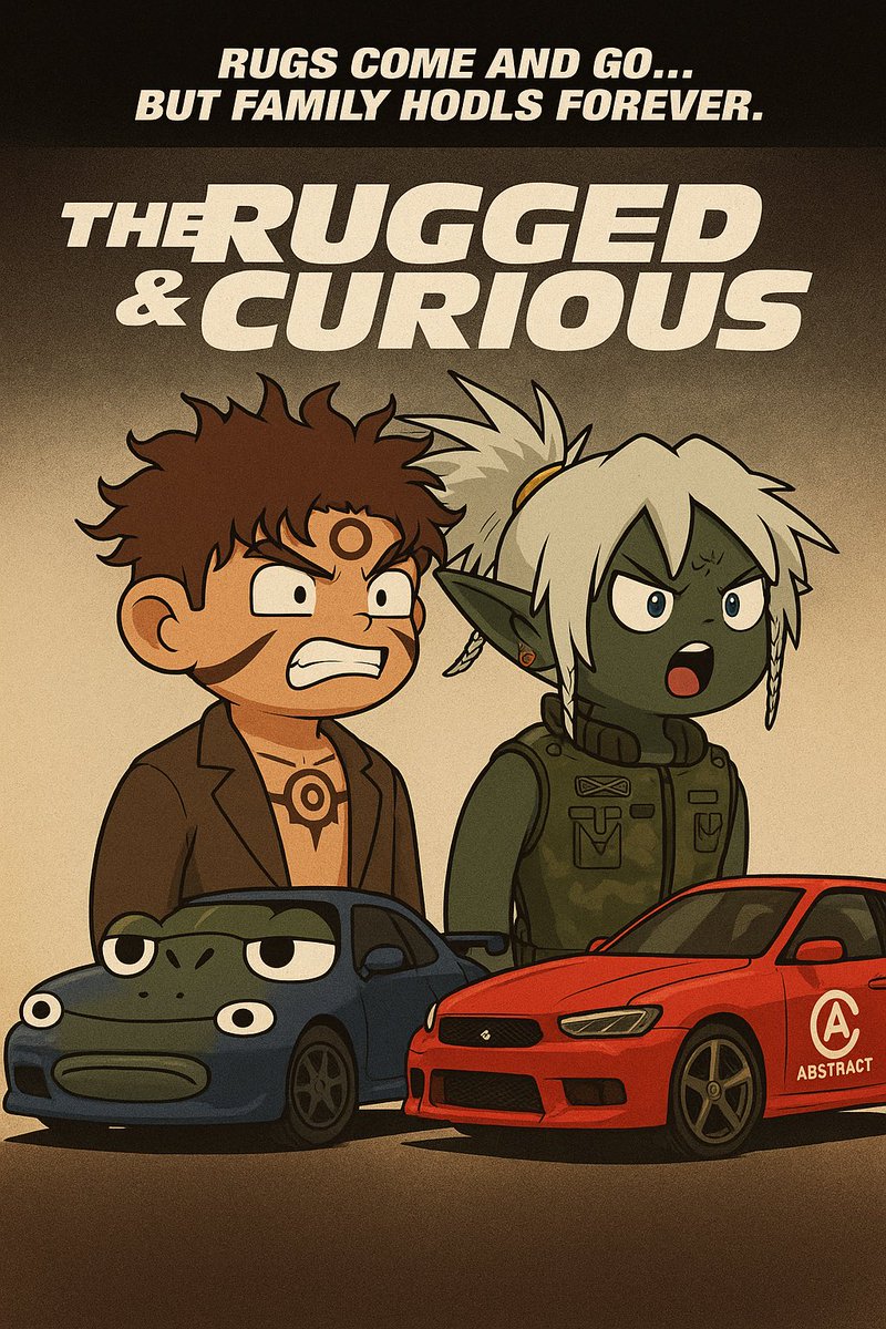 🎬 The Rugged &amp; Curious 🚗

If u had to remake one of your fav movies with your <a href="/AbstractChain/">Abstract</a> NFTs, what would it be? 👀

Storyline:
2 Lost souls, tired of getting rugged in the Solana Casino 🎰🐸, drifted their way to Abstract: where the only rugs are on the racetrack!

Now